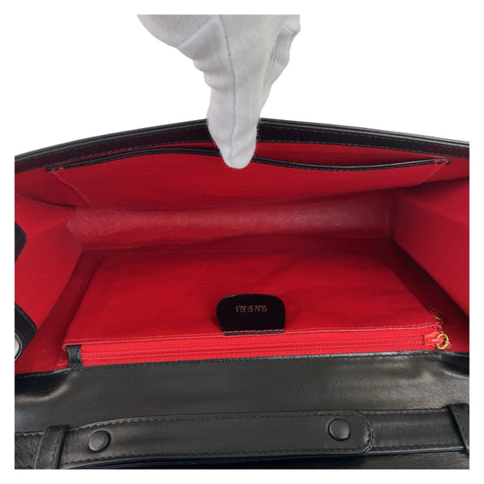 GUCCI Shoulder Bag 004.33.0450 leather Black GoldMetal Crossbody Shoulder Bag Pochette Old Gucci Ready lock Women Used Authentic