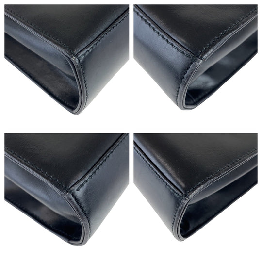 GUCCI Shoulder Bag 004.33.0450 leather Black GoldMetal Crossbody Shoulder Bag Pochette Old Gucci Ready lock Women Used Authentic