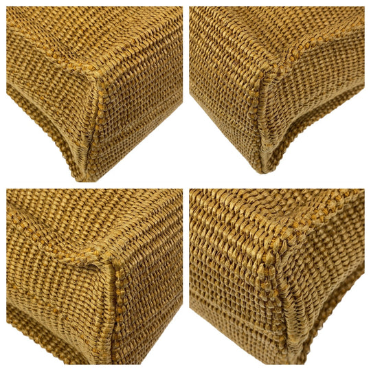 MARNI Tote Bag cotton Beige SilverMetal Tote Bag Shoulder Bag 2way Basket Bag Women Used Authentic