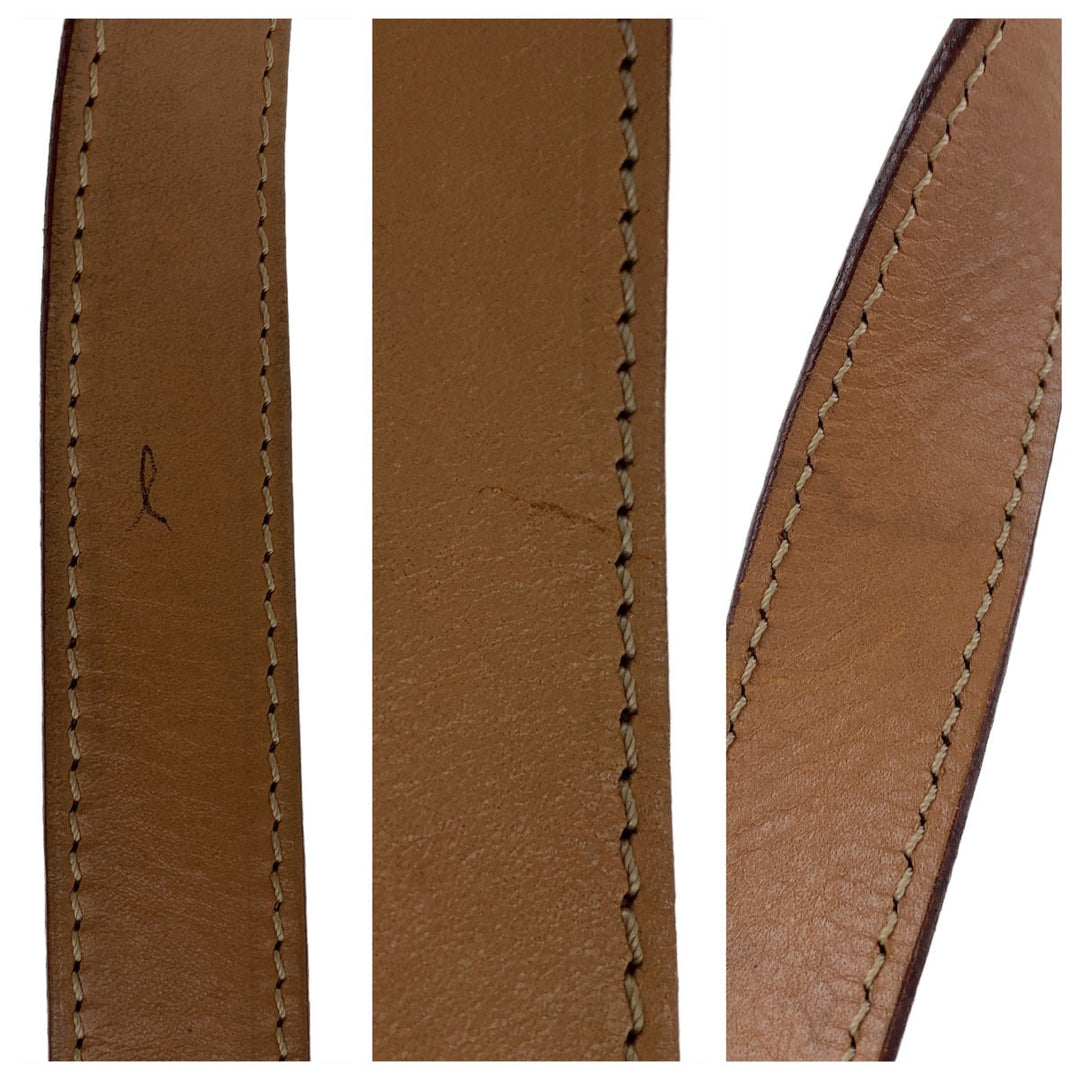 CELINE Shoulder Bag PVC, Leather Brown Gold Metal Crossbody Shoulder Bag Macadam Women Used Authentic