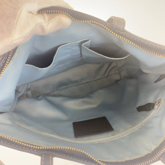 COACH Tote Bag leather black Big signature