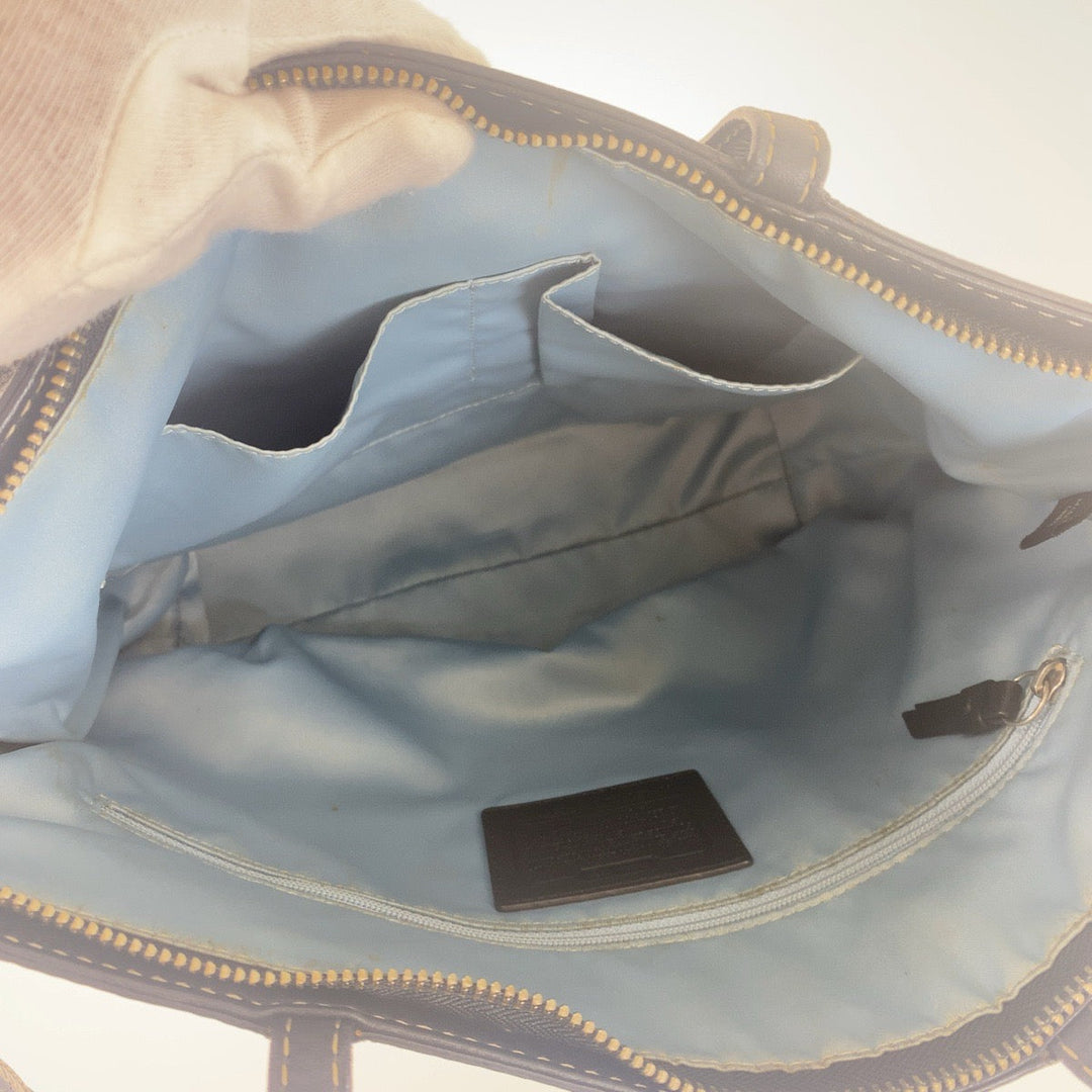 COACH Tote Bag leather black Big signature