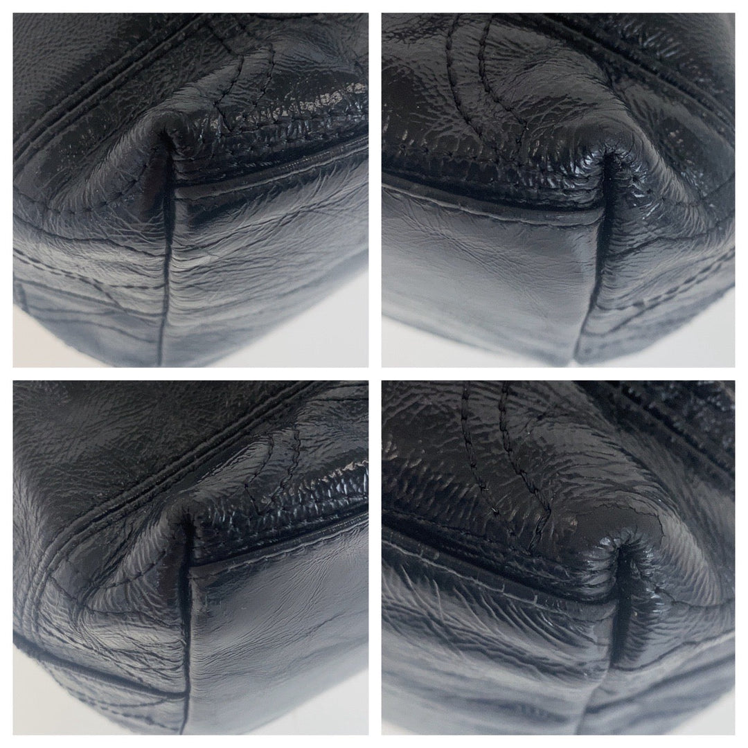 COACH Tote Bag leather black Big signature