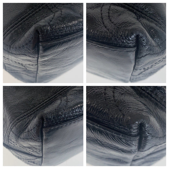 COACH Tote Bag leather black Big signature