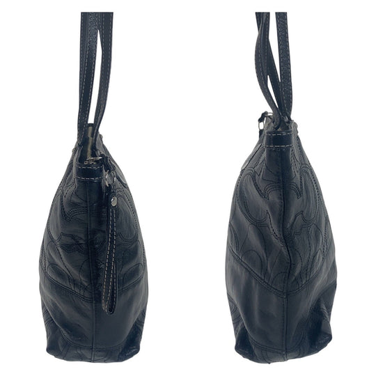 COACH Tote Bag leather black Big signature