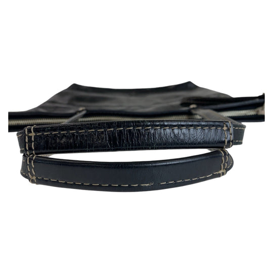 COACH Tote Bag leather black Big signature