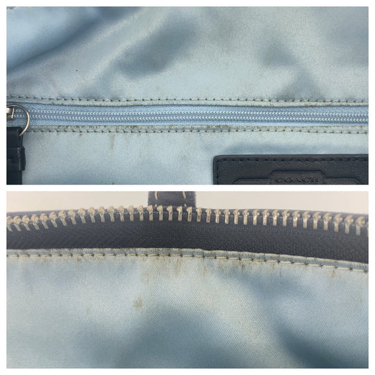 COACH Tote Bag leather black Big signature