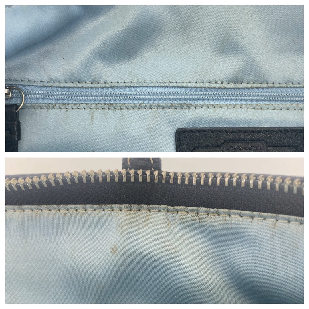 COACH Tote Bag leather black Big signature