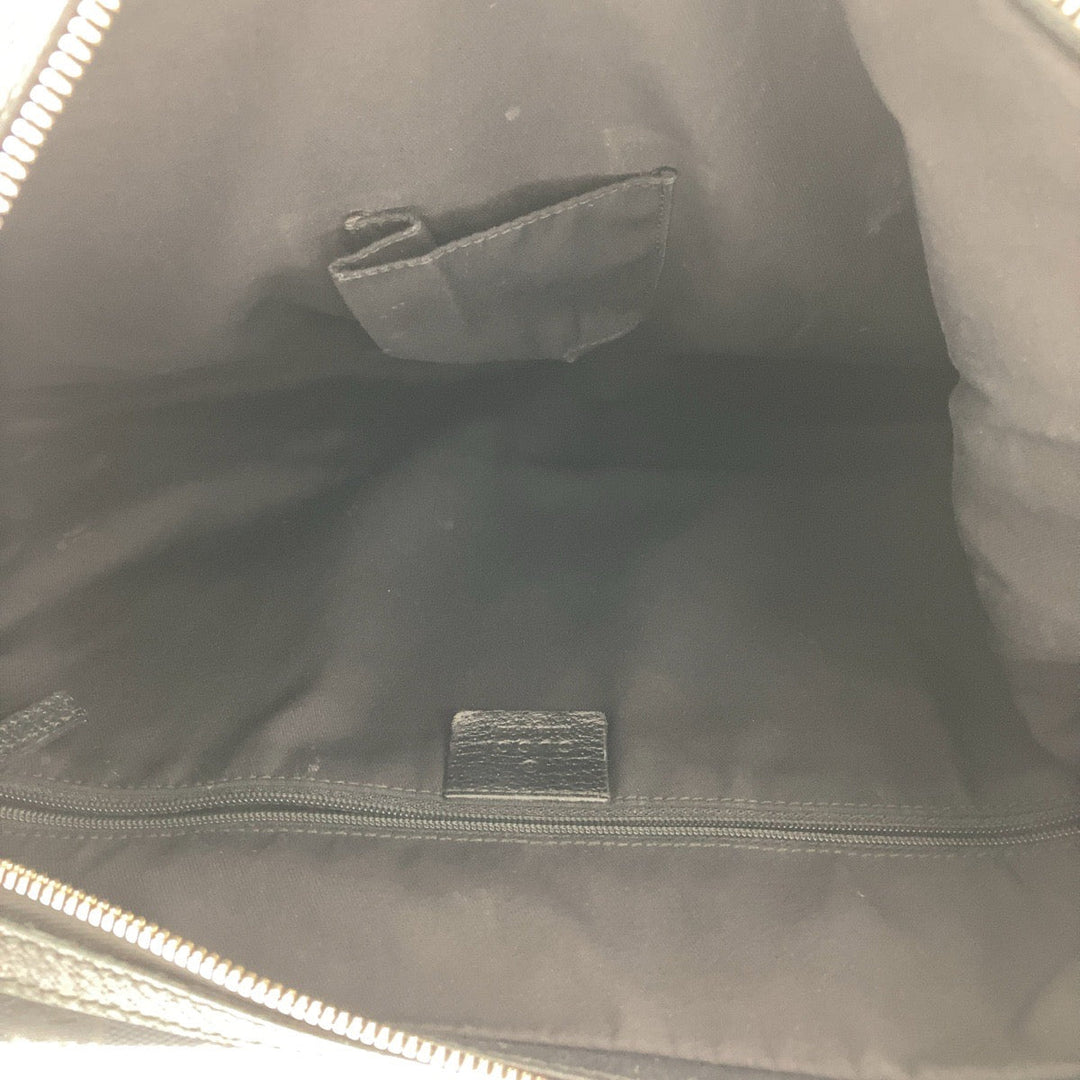 GUCCI Shoulder Bag 162882 GG canvas, leather Black Silver Metal Gold Metal Hobo Shoulder Bag Sherry Line Princess Women Used Authentic