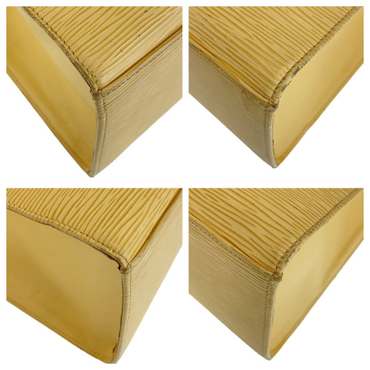 LOUIS VUITTON Tote Bag M5250A Epi Leather Vanilla Yellow Gold Metal Tote Bag Shoulder Bag Epi Croisette GM Women Used Authentic