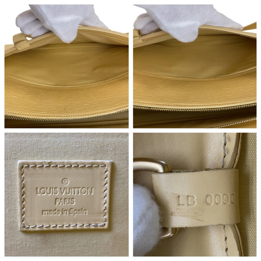 LOUIS VUITTON Tote Bag M5250A Epi Leather Vanilla Yellow Gold Metal Tote Bag Shoulder Bag Epi Croisette GM Women Used Authentic