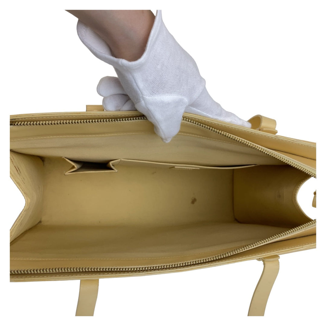 LOUIS VUITTON Tote Bag M5250A Epi Leather Vanilla Yellow Gold Metal Tote Bag Shoulder Bag Epi Croisette GM Women Used Authentic