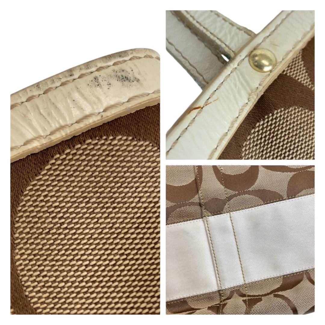 COACH Tote Bag canvas Brown Signature