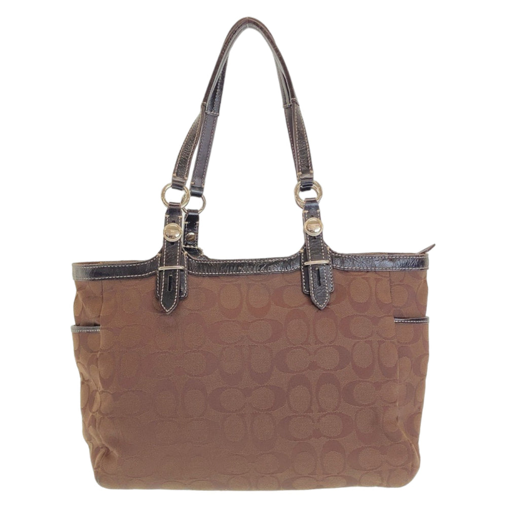 COACH Tote Bag canvas Brown Signature
