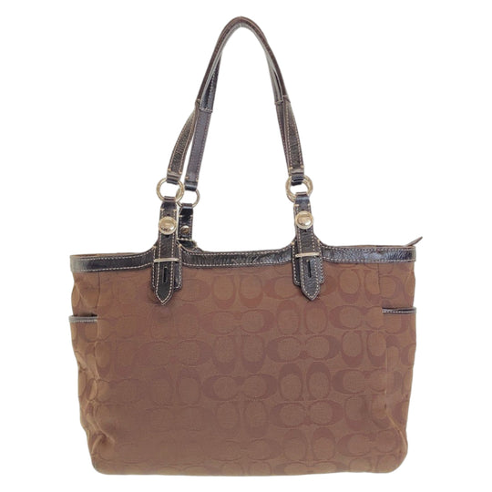 COACH Tote Bag canvas Brown Signature