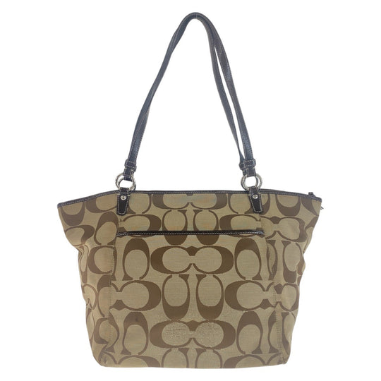 COACH Tote Bag canvas Brown Signature