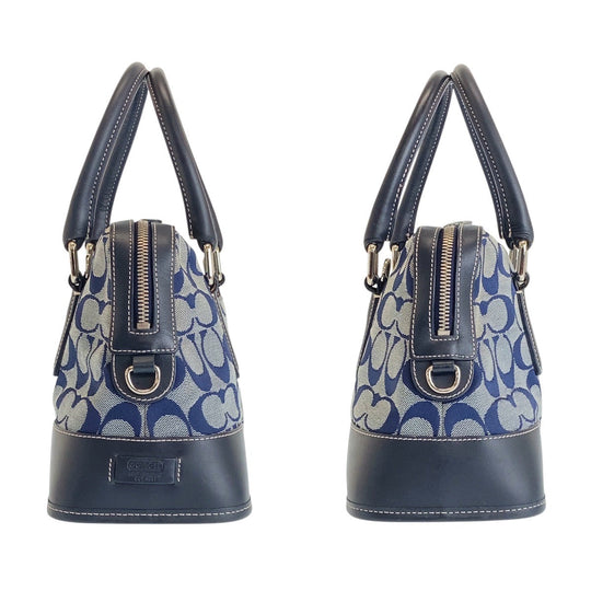 COACH Tote Bag canvas Navy Signature