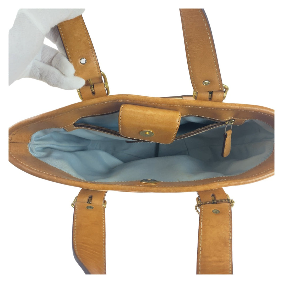 COACH Tote Bag straw Brown Signature