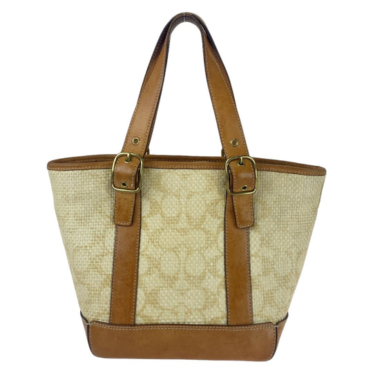 COACH Tote Bag straw Brown Signature