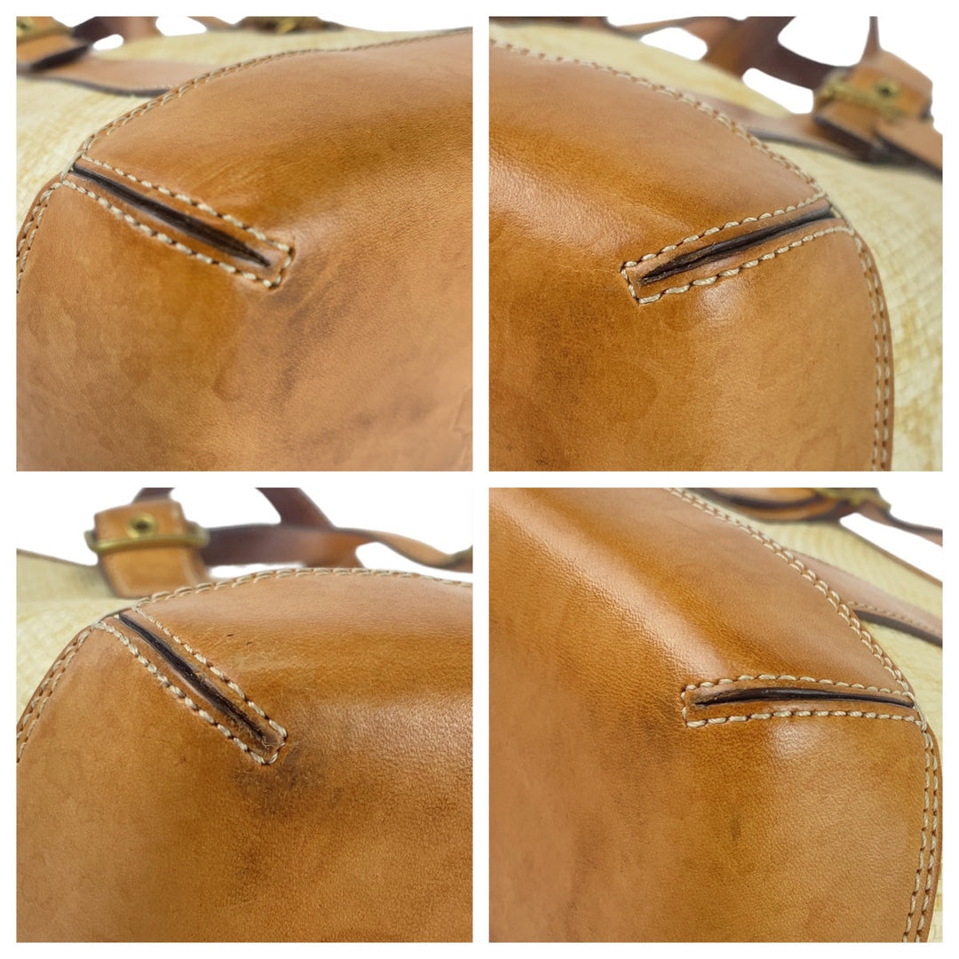 COACH Tote Bag straw Brown Signature