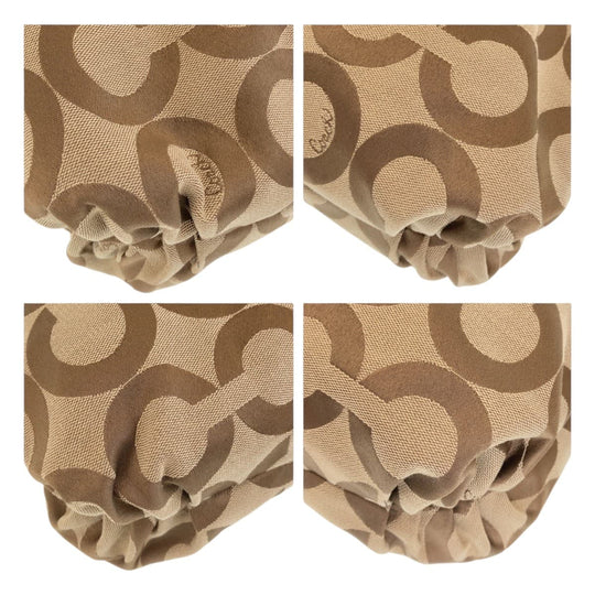 COACH Tote Bag canvas beige Op art