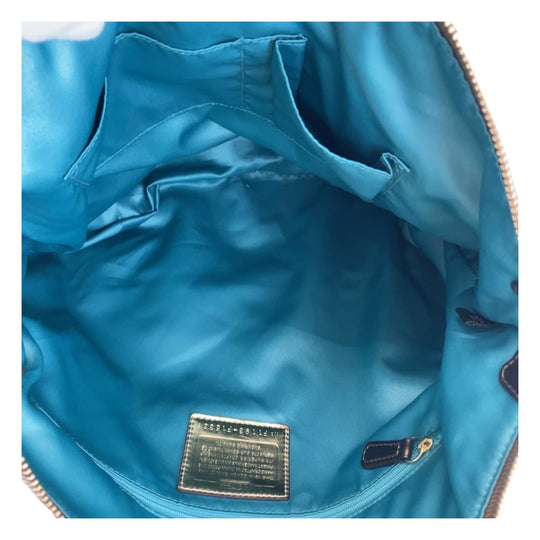 COACH Tote Bag canvas beige Op art