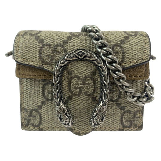 GUCCI Other accessories GG Supreme Canvas Beige Brown SilverMetal Chain AirPods Case AirPods PRO Case Earphone Case Dionysus Women Used Authentic