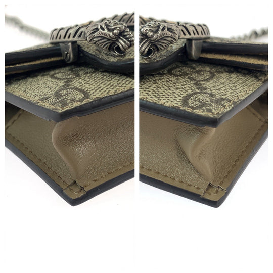 GUCCI Other accessories GG Supreme Canvas Beige Brown SilverMetal Chain AirPods Case AirPods PRO Case Earphone Case Dionysus Women Used Authentic