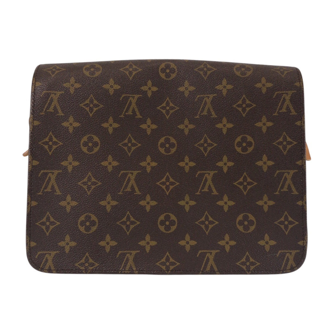 LOUIS VUITTON Shoulder Bag M51252 PVC, Leather Brown Gold Metal Crossbody Shoulder Bag Messenger Bag Monogram CartouchiereGM Women Used Authentic