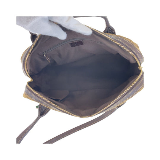 GUCCI Shoulder Bag 161720 GG canvas, leather Beige Brown Gold Metal Shoulder Bag handbag Prince Shelley Line Women Used Authentic