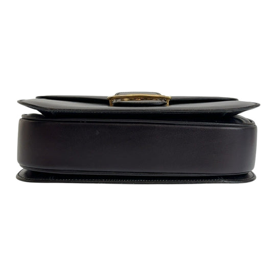 CELINE Shoulder Bag leather Black GoldMetal Shoulder bag Handbag Carriage Metal Horse Carriage Women Used Authentic