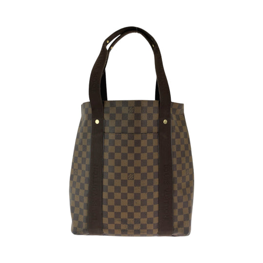 LOUIS VUITTON Tote Bag N52006 PVC Brown Gold Metal Tote Bag Business Bag Shoulder Bag Damier Ebene Kabbabobur mens Used Authentic