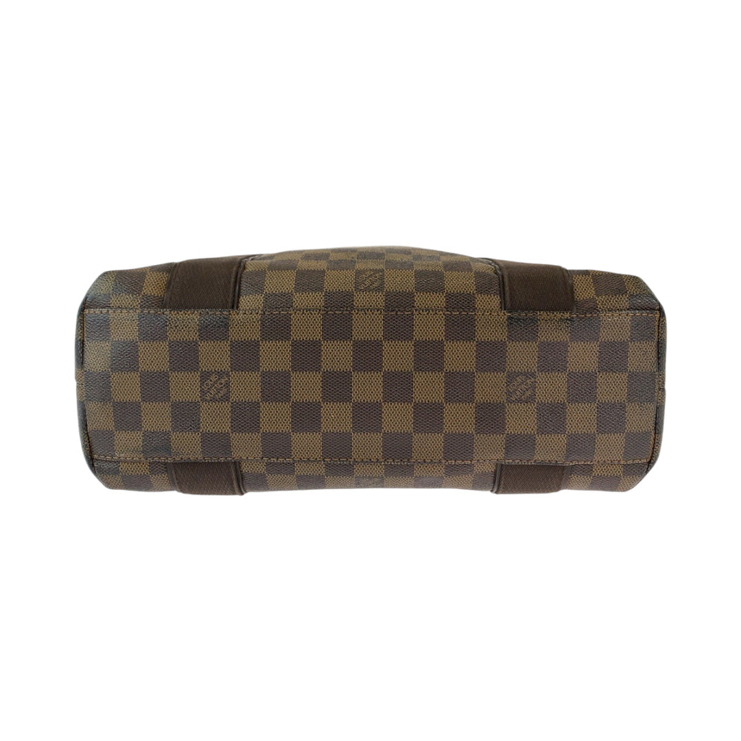 LOUIS VUITTON Tote Bag N52006 PVC Brown Gold Metal Tote Bag Business Bag Shoulder Bag Damier Ebene Kabbabobur mens Used Authentic