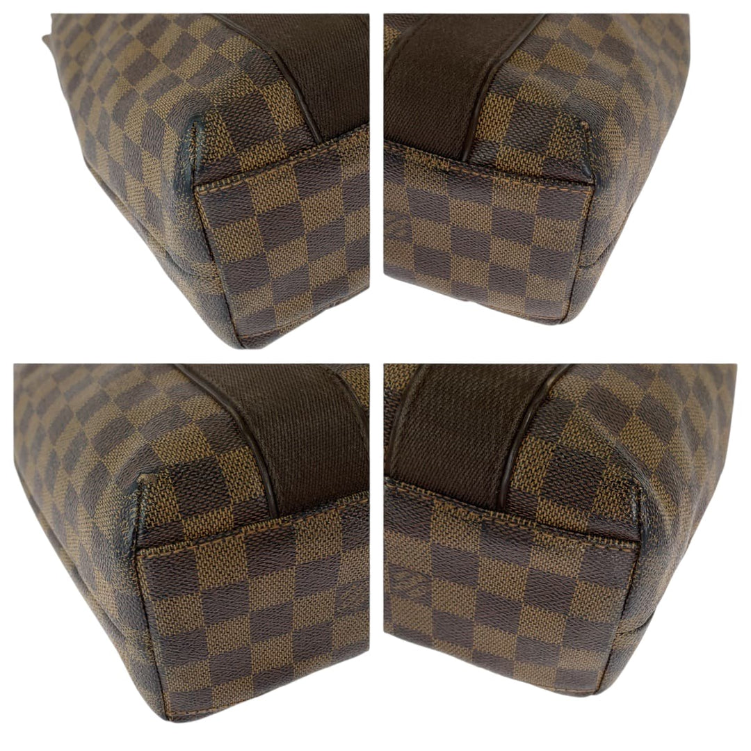 LOUIS VUITTON Tote Bag N52006 PVC Brown Gold Metal Tote Bag Business Bag Shoulder Bag Damier Ebene Kabbabobur mens Used Authentic