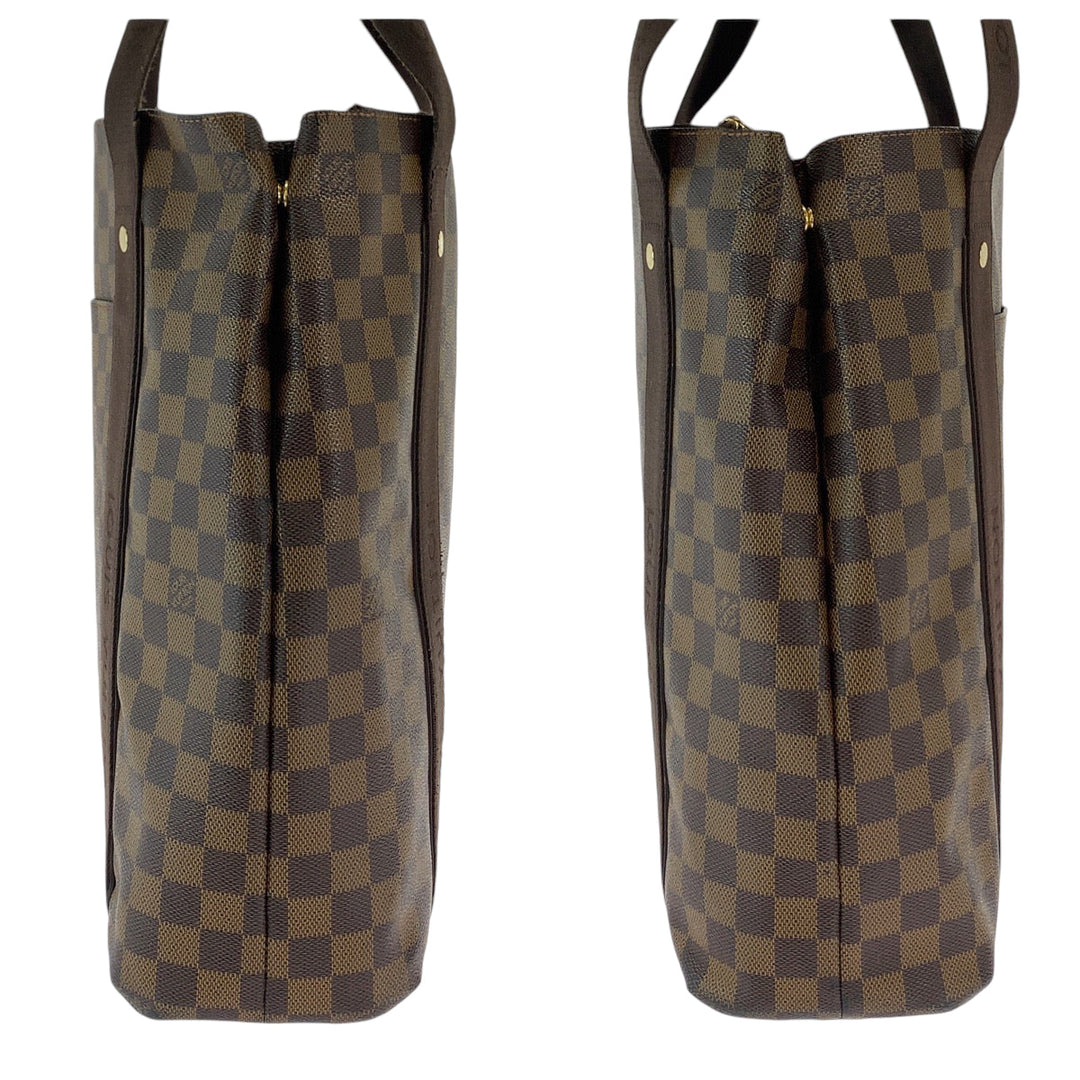 LOUIS VUITTON Tote Bag N52006 PVC Brown Gold Metal Tote Bag Business Bag Shoulder Bag Damier Ebene Kabbabobur mens Used Authentic
