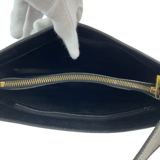 CELINE Shoulder Bag MC97 PVC Brown black Shoulder Bag Macadam Pattern Women Used Authentic