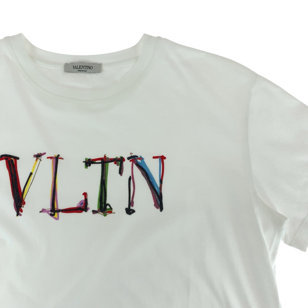 VALENTINO Short sleeve T-shirt VV3MG10V746 cotton white VLTN logo S