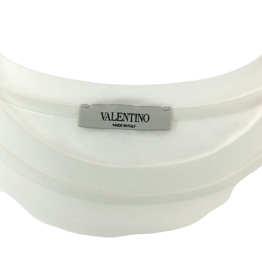 VALENTINO Short sleeve T-shirt VV3MG10V746 cotton white VLTN logo S