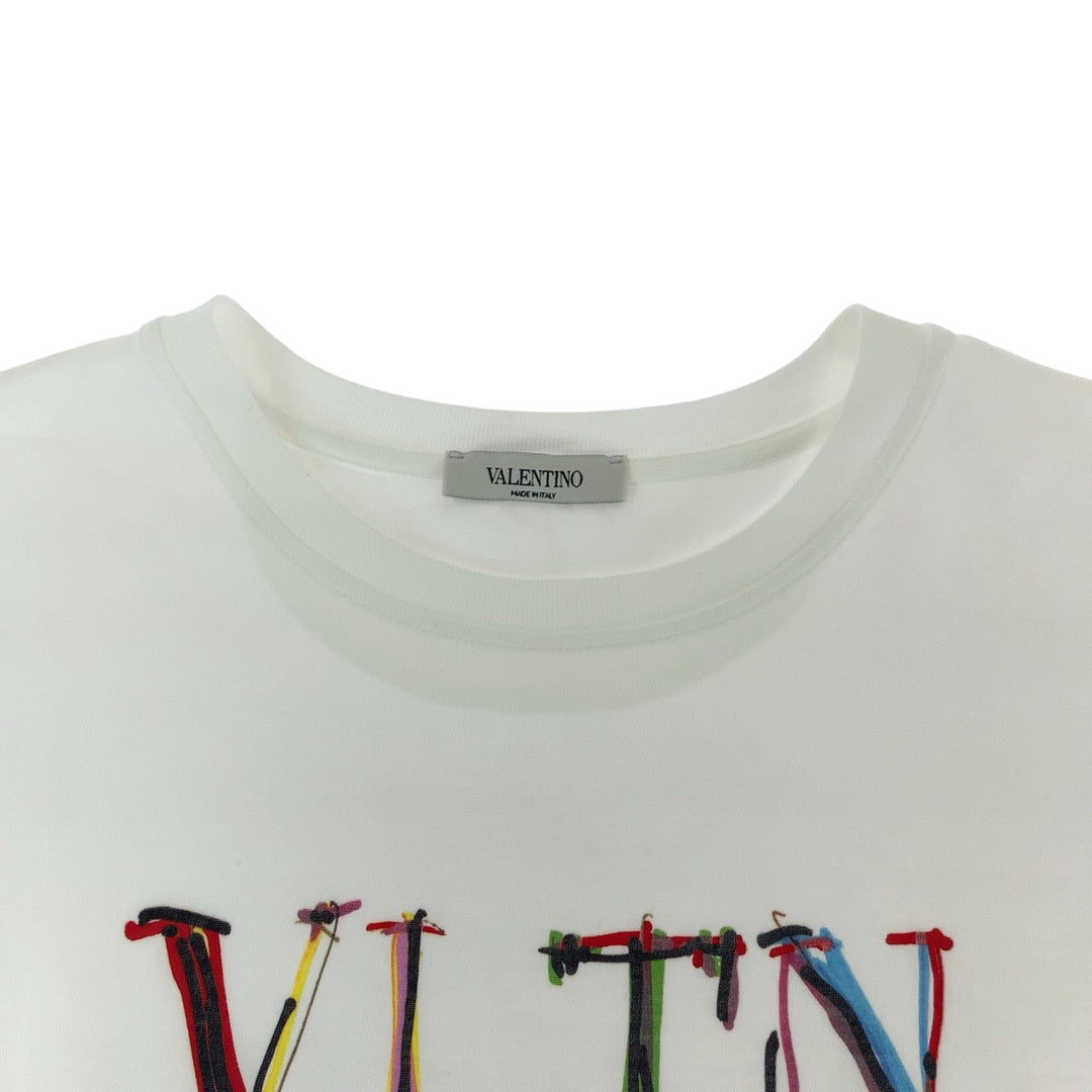 VALENTINO Short sleeve T-shirt VV3MG10V746 cotton white VLTN logo S