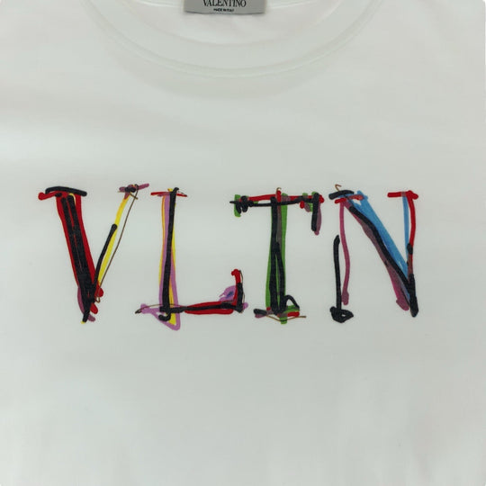 VALENTINO Short sleeve T-shirt VV3MG10V746 cotton white VLTN logo S