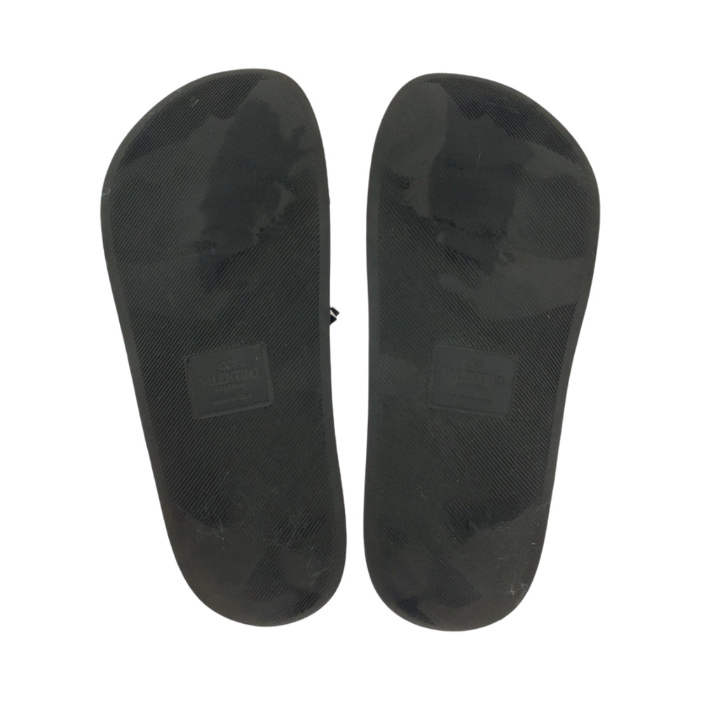Valentino Sandals VY0S0873 JGC 0NO rubber black sandals beach sandals Rockstud Rubber Slides mens 41 Used Authentic