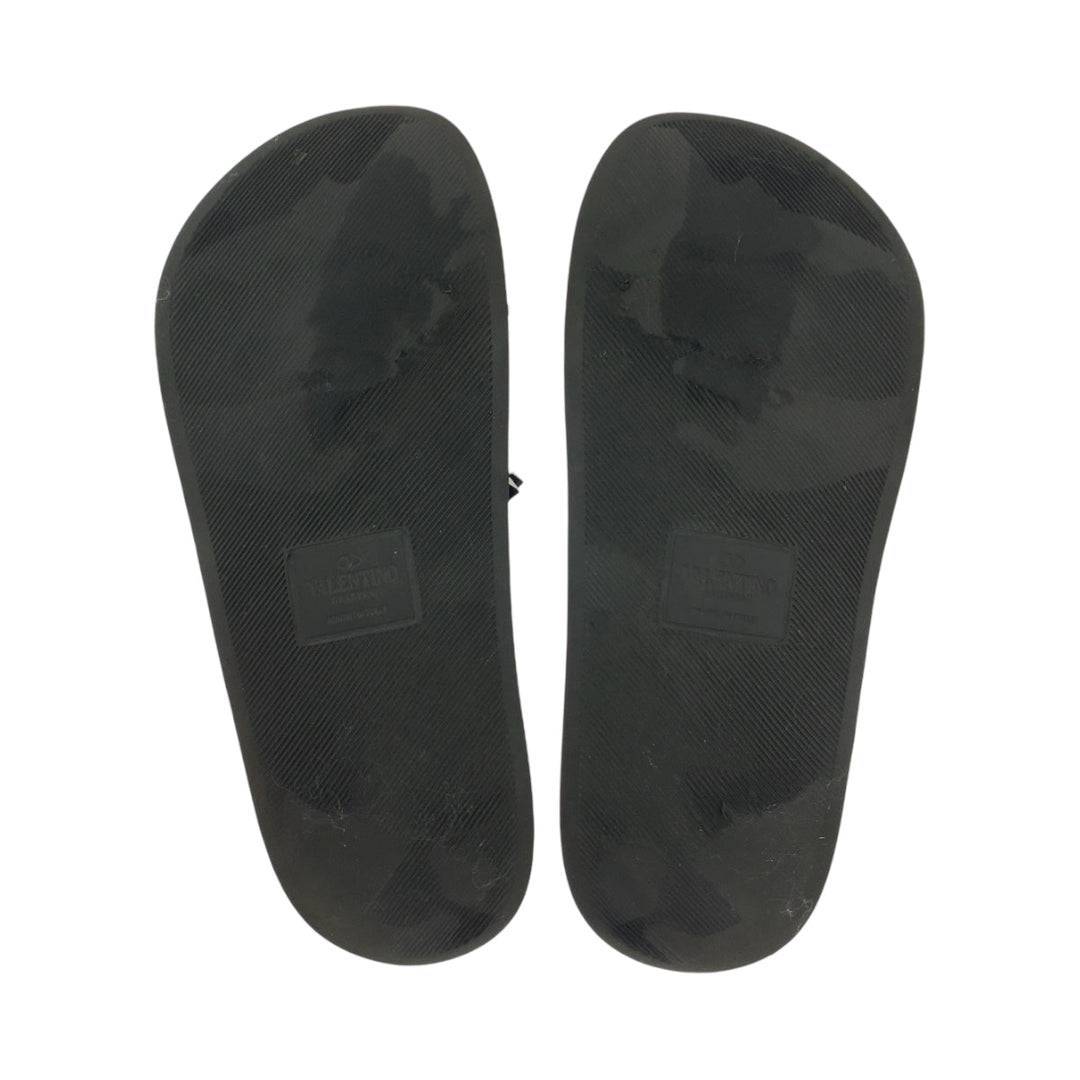 Valentino Sandals VY0S0873 JGC 0NO rubber black sandals beach sandals Rockstud Rubber Slides mens 41 Used Authentic