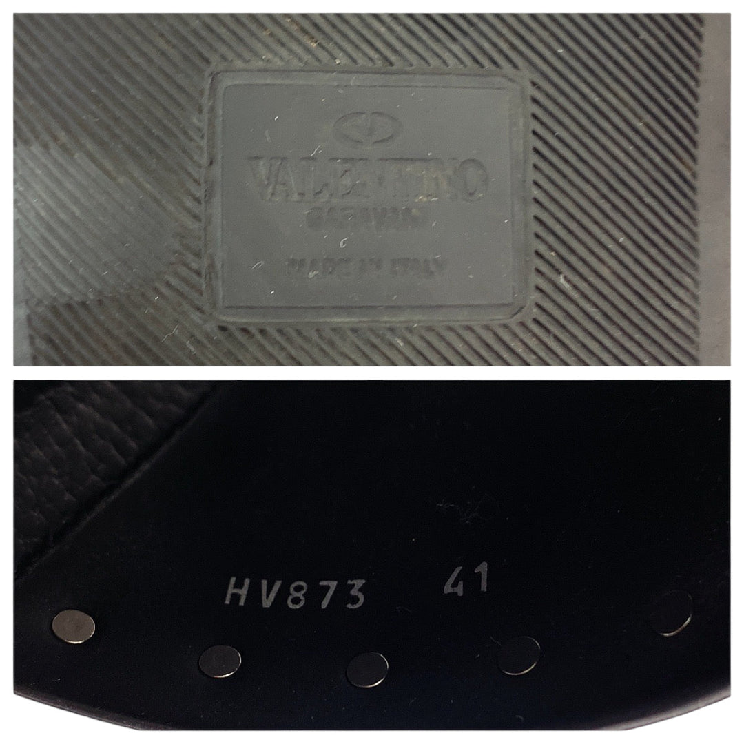 Valentino Sandals VY0S0873 JGC 0NO rubber black sandals beach sandals Rockstud Rubber Slides mens 41 Used Authentic