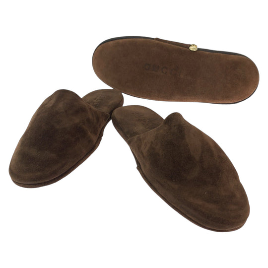 GUCCI Other shoes 115 3015 Suede Brown Slippers with case Portable slippers mens(Unisex) 11 D Used Authentic