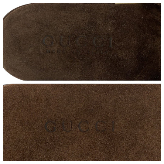 GUCCI Other shoes 115 3015 Suede Brown Slippers with case Portable slippers mens(Unisex) 11 D Used Authentic