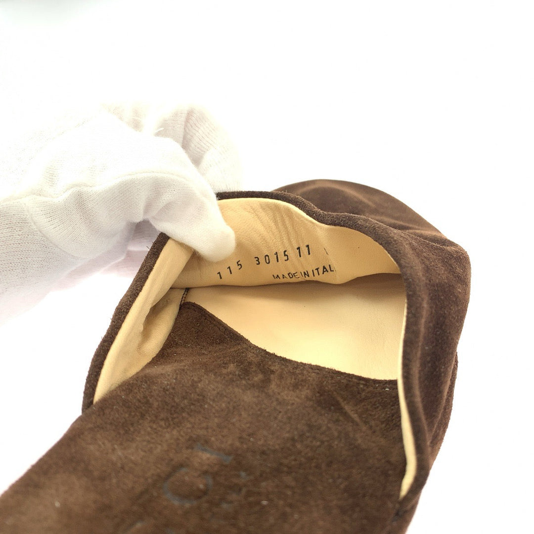 GUCCI Other shoes 115 3015 Suede Brown Slippers with case Portable slippers mens(Unisex) 11 D Used Authentic