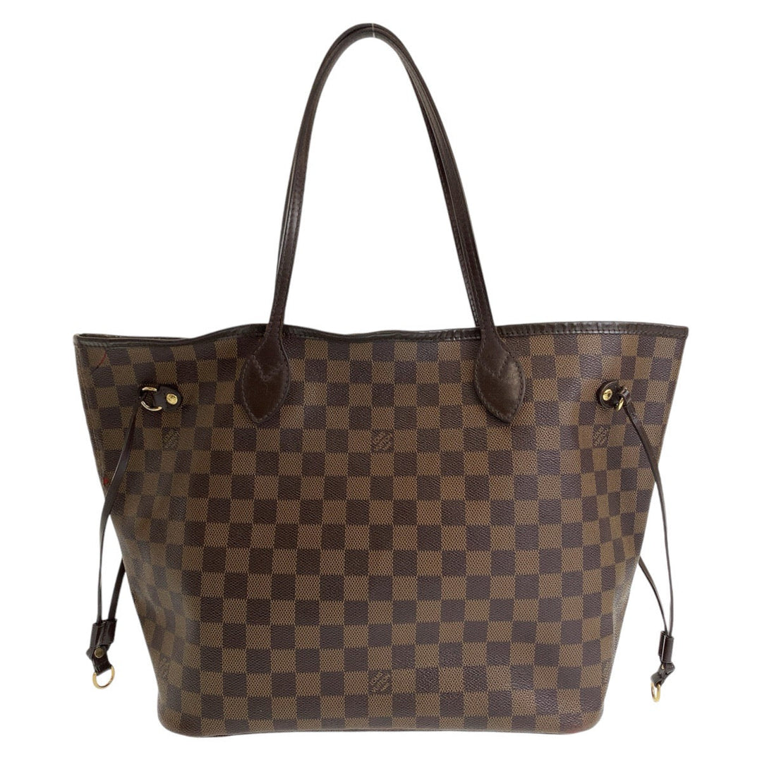 LOUIS VUITTON Tote Bag M51105 PVC Brown Gold Metal Monogram Neverfull MM