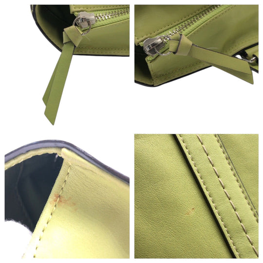 COACH Tote Bag B0959 F13098 leather Green light green Tote Bag handbag Women Used Authentic