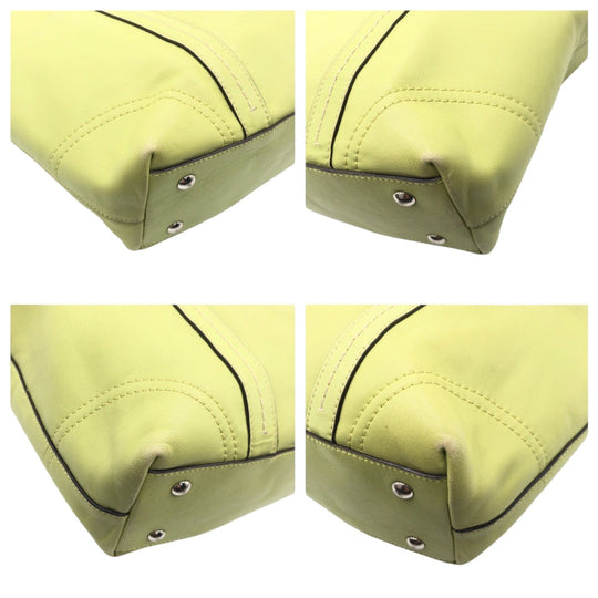 COACH Tote Bag B0959 F13098 leather Green light green Tote Bag handbag Women Used Authentic