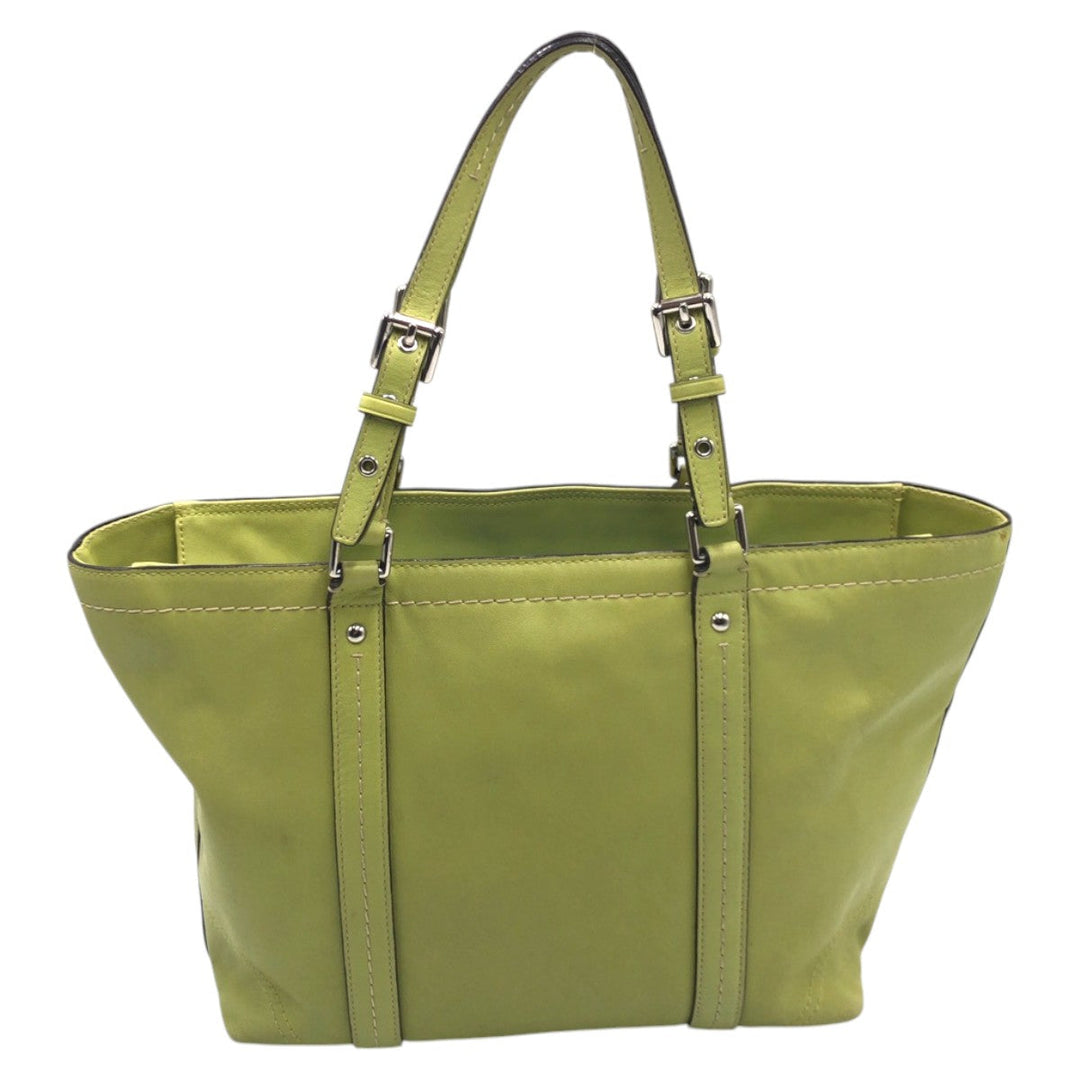 COACH Tote Bag B0959 F13098 leather Green light green Tote Bag handbag Women Used Authentic